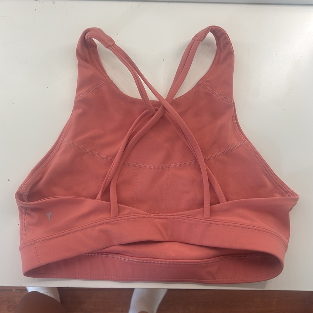 Old Navy High-Neck Coral Sports Bra